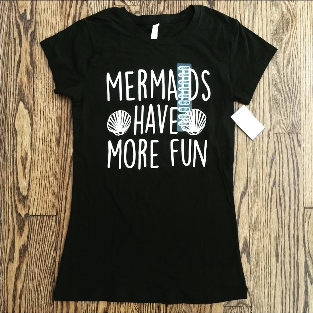 Mermaids Have More Fun Black T-Shirt